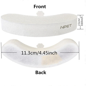 NPET Upgraded Design 4 Pack Replacement Filters for WF050/WF100 Cat Water Fountain and WF210 Stainless Steel Pet Drinking Fountain