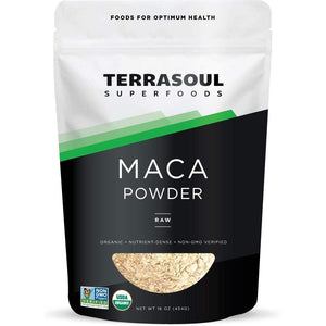 Terrasoul Superfoods Organic Raw Maca Powder, 1 Lb - Premium Quality, Supports Increased Stamina & Energy