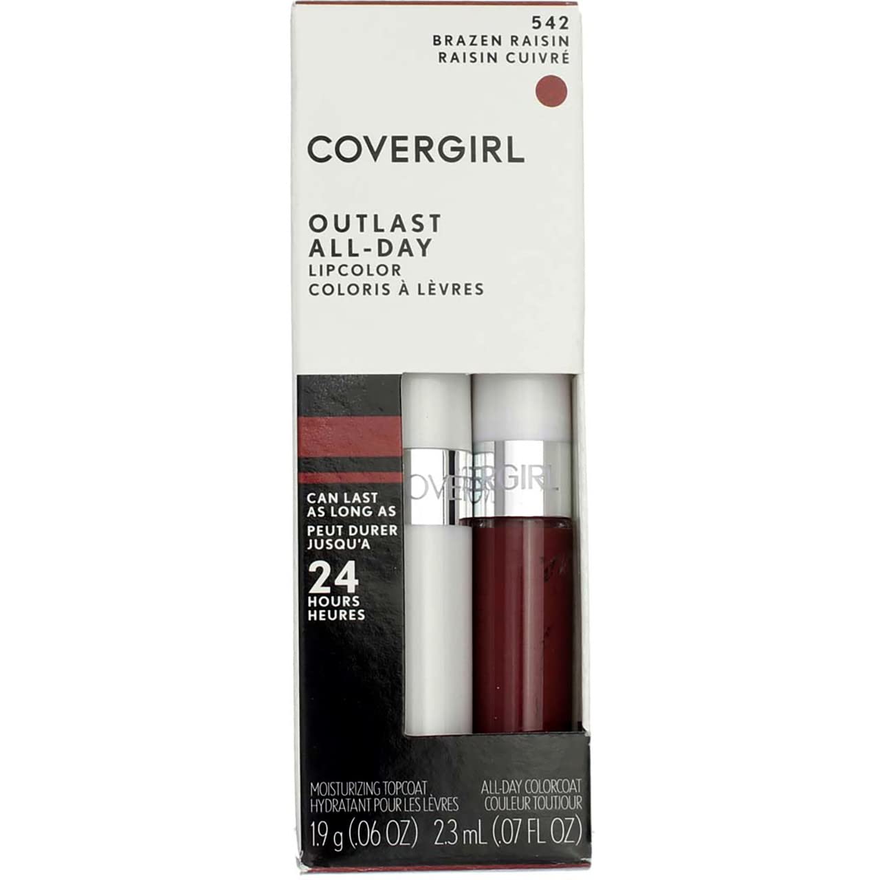 Buy now COVERGIRL Outlast All-Day Lip Color With Topcoat, Red Hot Brazen Raisin 1 Count (Pack of 2) at indiglob india