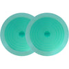 V-TOP Tub Stopper 2 Pack, 6 inches Large Silicone Drain Plug Hair Stopper Flat Suction Cover for Kitchen Gadgets Bathroom Accessories and Laundry - Green Transparent