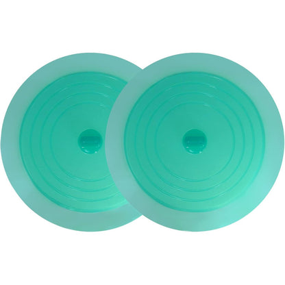 V-TOP Tub Stopper 2 Pack, 6 inches Large Silicone Drain Plug Hair Stopper Flat Suction Cover for Kitchen Gadgets Bathroom Accessories and Laundry