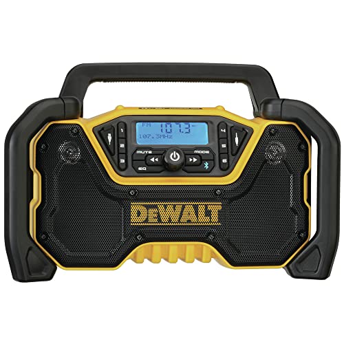 Buy now DEWALT 12V/20V MAX Portable Bluetooth Radio, Cordless, 100 ft Range, 3.5” Subwoofers, Jobsite (DCR028B) at indiglob india