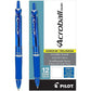 PILOT Acroball Colors Advanced Ink Refillable & Retractable Ball Point Pens, Medium Point, Blue Ink, 12-Pack (31811)