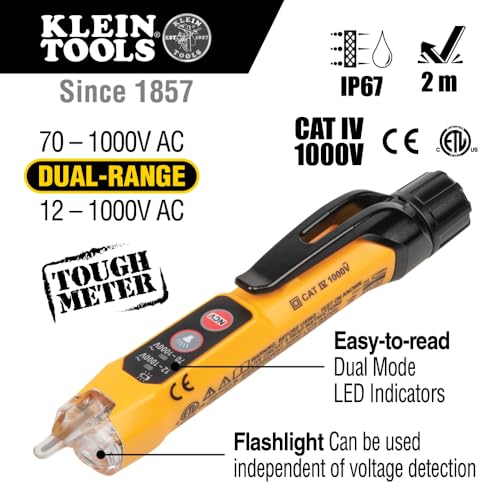 Buy now Klein Tools CL120VP Electrical Voltage Test Kit with Clamp Meter, Three Testers, Test Leads, Pouch and Batteries at indiglob india
