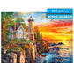 Buy now Buffalo Games - Rocky Cliff Lighthouse - Dominic Davison - 300 Piece Jigsaw Puzzle for Adults, Large Oversized Pieces, Scenic Coastal Puzzle, Challenging and Relaxing, Finished Size 21.25 x 15.00 at indiglob india