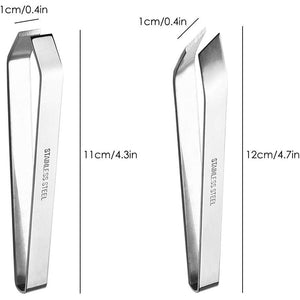 3 Pcs Fish Bone Tweezers, Stainless Steel 2 Flat and 1 Slant Tweezers, maxin Pliers Remover Tool for Remove Fish Bones, Needle Dones, Scales