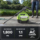 Buy now Greenworks 1800 PSI (1.1 GPM) Electric Pressure Washer PWMA Certified at indiglob india