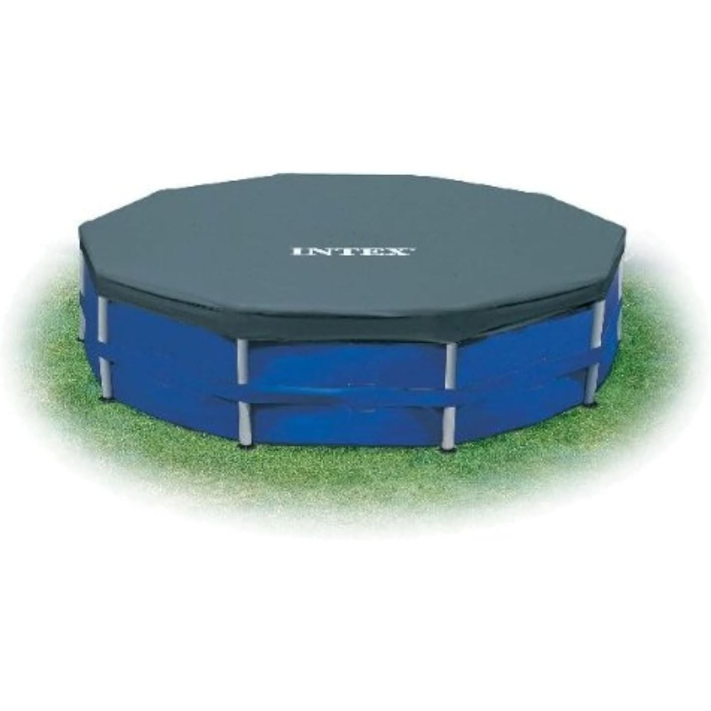 Buy now INTEX 28031E Pool Cover: For 12ft Round Metal Frame Pools – Includes Rope Tie – Drain Holes – 10in Overhang – Snug Fit 15' (Round) Pool Cover at indiglob india