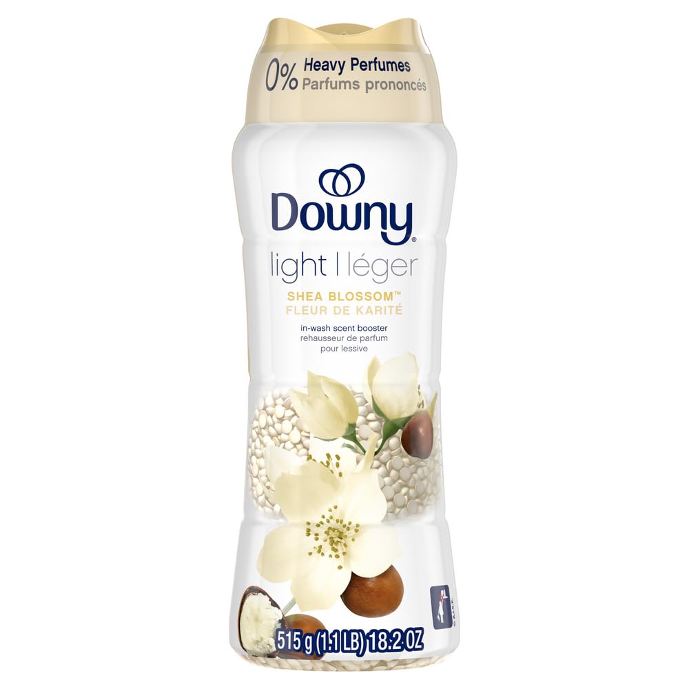 Buy now Downy Light Laundry Scent Booster Beads, Ocean Mist Scent, 24 OZ, In-Wash Fabric Beads Designed To Be Gentle With A Light Boost Of Scent, No Heavy Perfumes Shea Blossom 18.2 Ounce (Pack of 1) at indiglob india