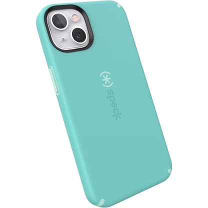 Speck MagSafe Case for iPhone 13 - Drop & Camera Protection, Soft-Touch Secure Grip, Wireless Charging Compatible, Fits All 6.1 Inch Models - Black/Slate Grey