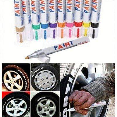 COLIBYOU Universal Waterproof Permanent Paint Marker Pen Car Tyre Tire Tread Rubber Metal (white) - My Store