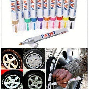 COLIBYOU Universal Waterproof Permanent Paint Marker Pen Car Tyre Tire Tread Rubber Metal (white) - My Store