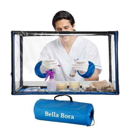 Buy now Still Air Box Mycology (Sturdy) Mushroom Grow Box Alt to Laminar Flow Hood Fume Hood for Lab Mycology Supplies by USA Mycologists Large Dark Blue at indiglob india