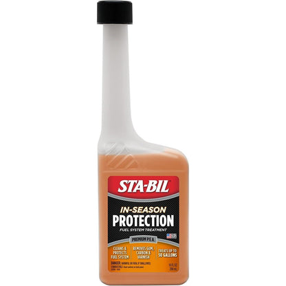STA-BIL In-Season Protection Fuel System Treatment | Full Protection Fuel System Cleaner, Injector Cleaner, Increases MPG, Prevents Corrosion, 10 Fl. Oz.
