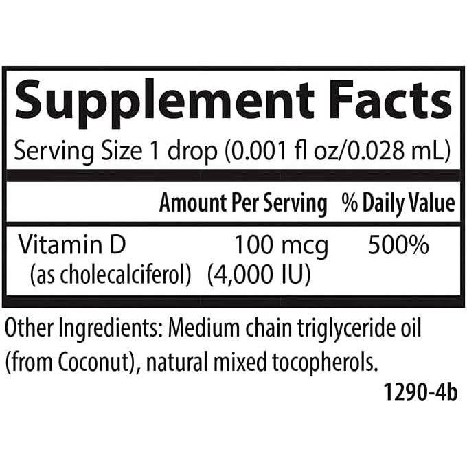 Carlson Super Daily D3 4,000 IU (100 mcg), Heart & Immune Health, Teeth & Bone Strength, Unflavored, 365 Drops - My Store