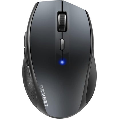 TECKNET Bluetooth Mouse, 4800 DPI Wireless Mouse, 2-Year Battery 6 Adjustable DPI, 6 Buttons Compatible with Laptop/Windows/Computer - Black