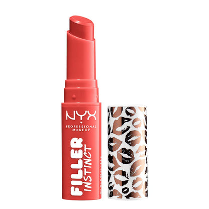 NYX PROFESSIONAL MAKEUP Filler Instinct Plumping Lip Color, Lip Balm - Juicy Pout (Cherry Red)