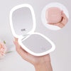 Mocado Compact LED Magnifying Makeup Mirror 4″ – 1X/10X Double-Sided Dimmable Touch Mirror | USB Rechargeable Portable Travel Cosmetic (Rose Gold) - Pink