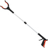 Upgrade Grabber Reacher Tool, 360° Rotating Head, Wide Jaw, 32" Foldable, Lightweight Trash Claw Grabbers for Elderly, Reaching Tool for Trash Pick Up Stick, Litter Picker, Arm Extension (Orange) - Orange