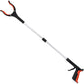 Upgrade Grabber Reacher Tool, 360° Rotating Head, Wide Jaw, 32" Foldable, Lightweight Trash Claw Grabbers for Elderly, Reaching Tool for Trash Pick Up Stick, Litter Picker, Arm Extension (Orange)