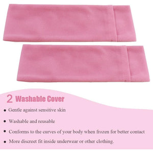 Perineal Cooling Pad, Postpartum Cold Packs Gel Bead Ice Pack Cold Therapy for Women After Pregnancy and Delivery, 2 Ice Pack and 2 Cover (Pink)