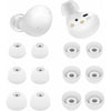 6 Pairs Silicone Galaxy Buds 2 Ear Tips Earbuds, S/M/L 3 Size Soft Rubber Flexible Eartips Buds Wing Tips Fit in Case Compatible with Samsung Galaxy Buds 2 / Galaxy Buds Plus - Black - white