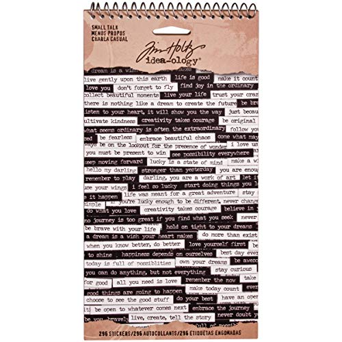 Buy now Small Talk Stickers by Tim Holtz Idea-ology, 8.25 x 4.25 Inch Sheet Size, 296 Stickers, Black/White, TH93193 at indiglob india