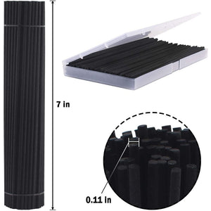 100PCS Reed Diffuser,7 Inch Aromatherapy Diffuser Black Fiber Sticks-Black Reed Diffuser Sticks for Home Office Spa and Bedroom
