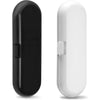 Fowecelt 2 Pack Electric Toothbrush Travel Case for Oral-B Pro and Other Electric Toothbrush, Portable Travel Toothbrush Holder (White & Clear) - Black & White