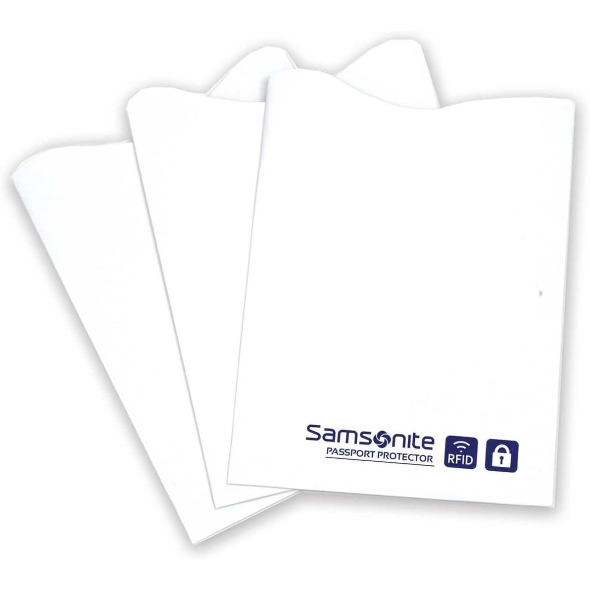 Samsonite 3-Pack Credit Card RFID Sleeves, White, One Size