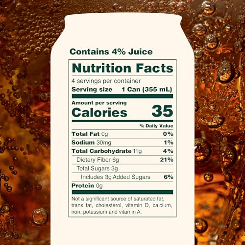 Buy now OLIPOP Prebiotic Soda Pop, Classic Root Beer, Prebiotics, Botanicals, Plant Fiber, 12 fl oz (4 Cans) at indiglob india