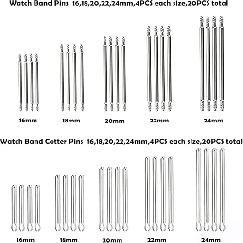 Buy now Watch Band Strap Link Pins Remover Repair Tool,24 in 1 Kit with 6 Extra Tips Replacement,20PCS Cotter Pin,Spring Bar Tool Set,1PCS Head Hammer at indiglob india