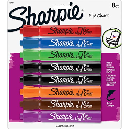Buy now Sharpie 22480PP Flip Chart Marker, Bullet Point, 8/PK, Assorted at indiglob india