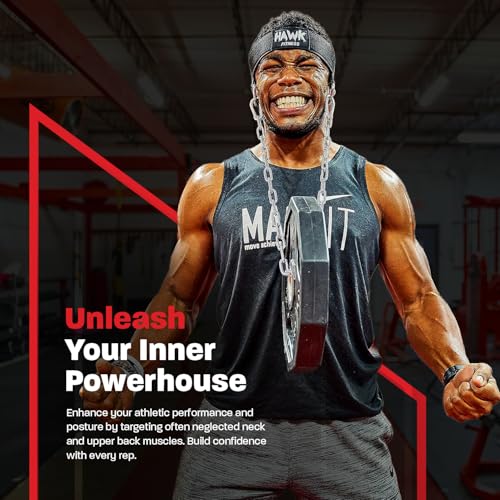 Buy now Hawk Sports Neck Harness for Men and Women with Adjustable Neck Strap and 30" Steel Chain for Safely Lifting Weights Up to 150 lbs., Neck Exercise Equipment for Muscle Growth and Strength Training at indiglob india