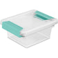 Buy now Sterilite 4-Pack Clip Box, Stackable Clear Plastic Bins with Latching Lids, Deep - Writing, Arts or Crafts Supplies Storage Containers for Home, Office, Classroom and Workshop Organization Mini 6 Pack at indiglob india