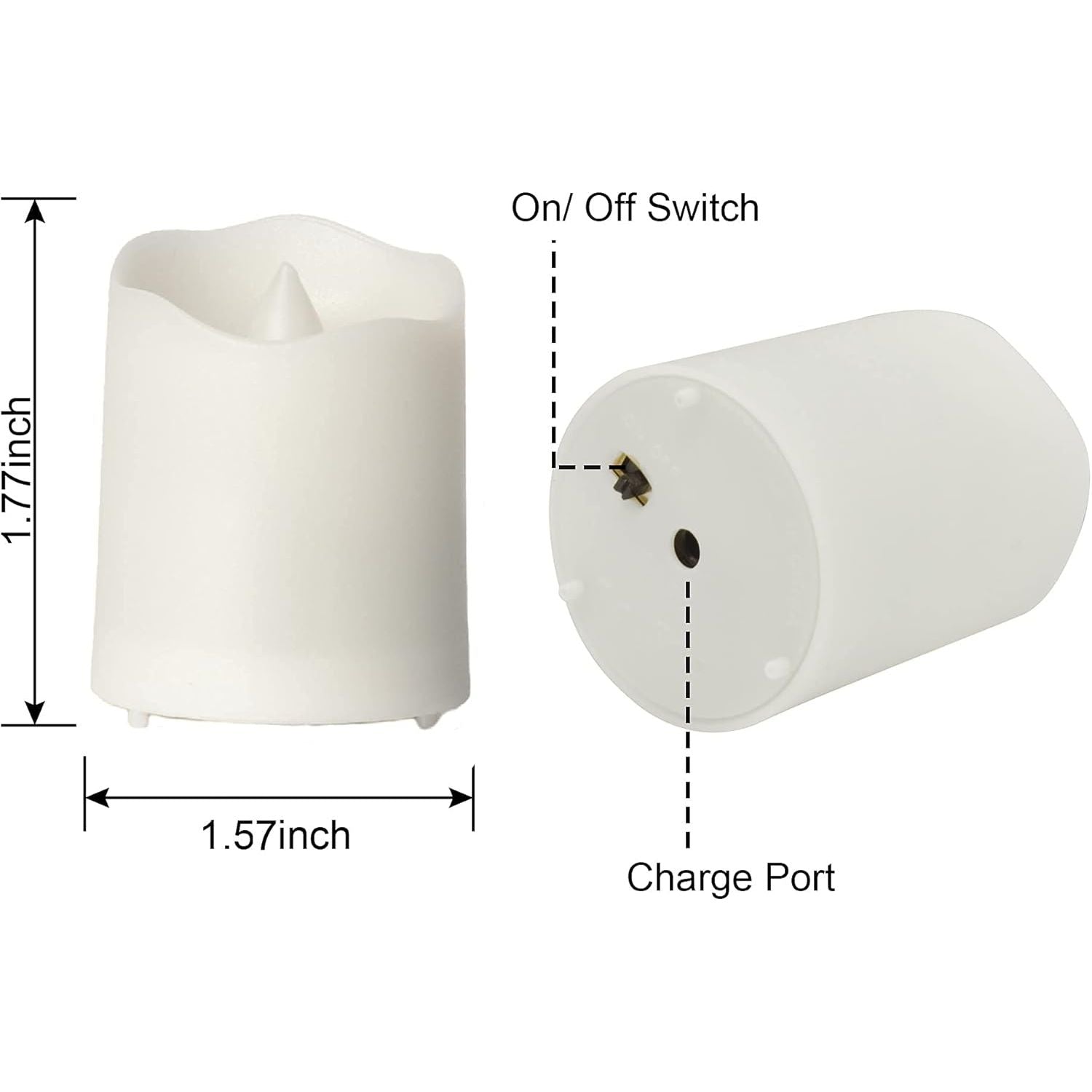 Buy now Rechargeable Flameless Tea Lights Candles with Timer & Remote, 12pcs Flickering LED Votive Candles with 2 USB Charging Cables, Warm White Light Electric Fake Candle for Home, Halloween Xmas Decor at indiglob india