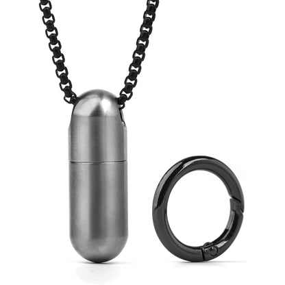 TISUR Micro Keychain Pill Holder, Titanium Pill Case Waterproof Pill Container, Portable Tiny Pill Organizer for Travel Purse Pocket