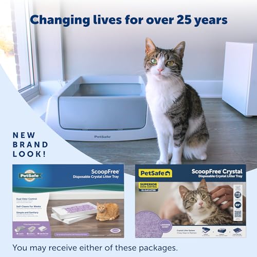 Buy now PetSafe ScoopFree Disposable Crystal Cat Litter Tray - Easy Cleaning Box - Refill Tray for Electric Litter Box - Fragrance Free - 4.3 lb Bags - 6 Pack at indiglob india