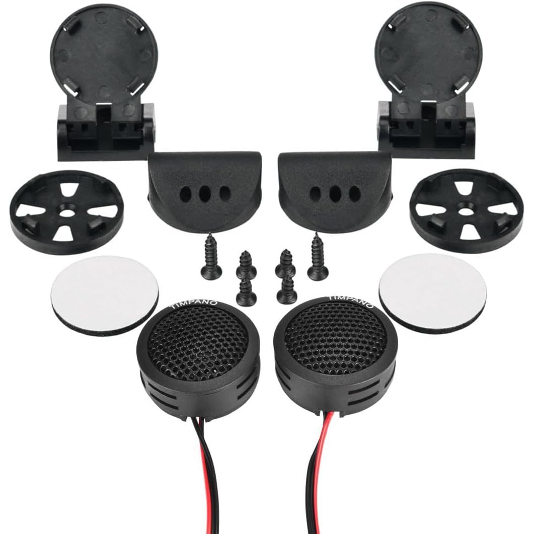 Buy now Timpano TPT-ST1 Dome Tweeter, 1 Inch Tweeter Set for Car Audio, Angle or Surface Mount Tweeters, 4 Ohm Soft Dome 180 Watts for Pro Car Audio (Pair) at indiglob india