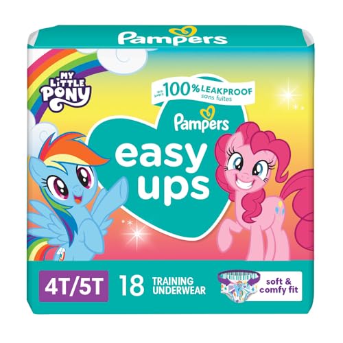 Buy now Pampers Training Pants - Easy Ups Girls & Boys - Size 4T-5T, 18 Count, My Little Pony Potty Underwear (Packaging May Vary) at indiglob india