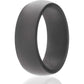 ROQ Silicone Rubber Wedding Ring for Men, Comfort Fit, Breathable Rubber Engagement Band, Men's Wedding Band, 8mm Wide 2mm Thick, Dome Solid, 4 Pack, Arctic Camo, Blue, Black, Silver, Size 7