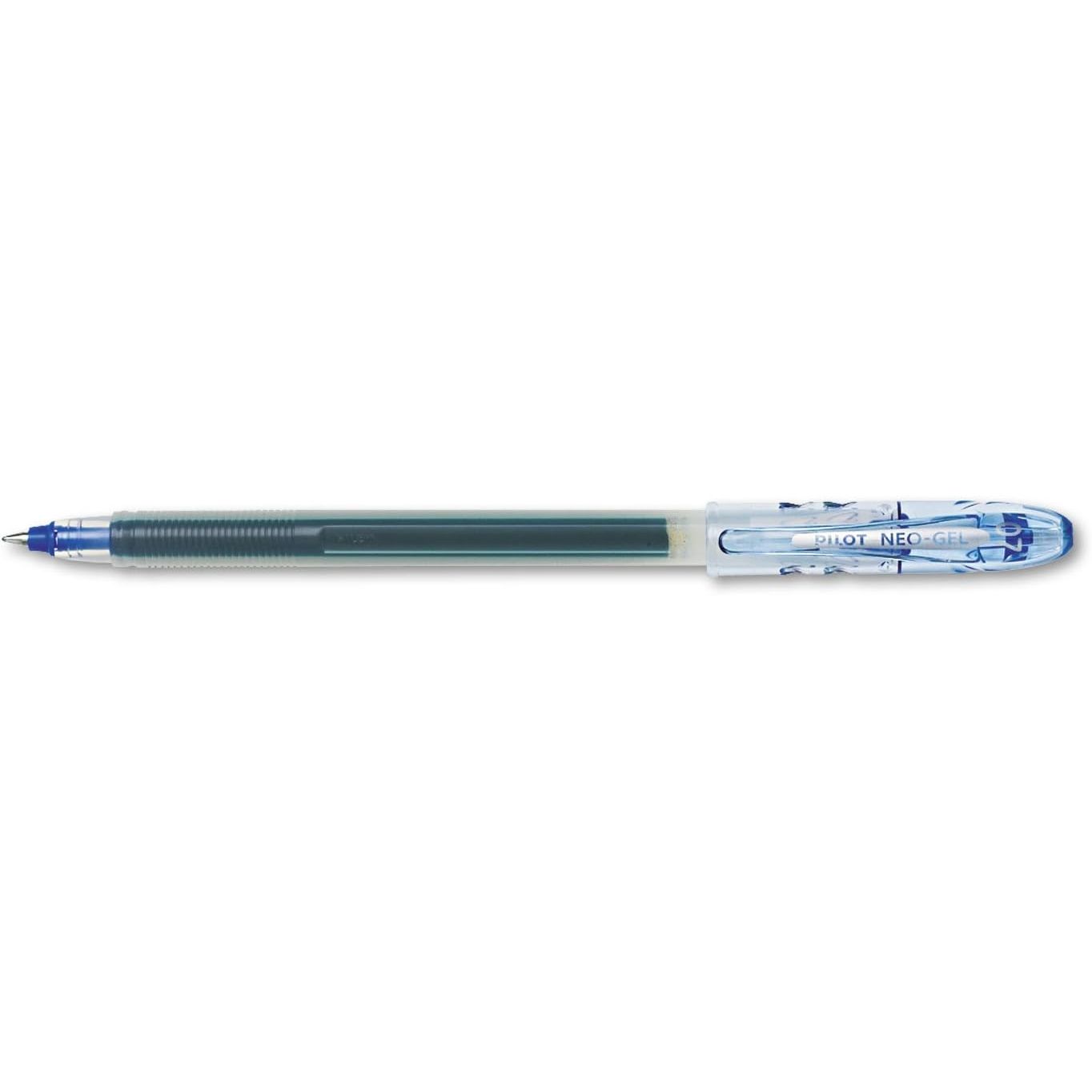 PILOT Neo-Gel Roller Ball Stick Pens, Blue Ink, Fine Point, 12-Pack (14002)