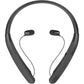 LG TONE Wireless Stereo Headset with Retractable Earbuds NP3, Black, Small