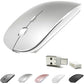 4 Modes Rechargeable Bluetooth Mouse BT3.0/5.2+USB-2.4G/Type-C,Wireless Mouse for MacBook pro/MacBook air/Laptop/iMac/ipad/Notebook/pc (BT/USB-C White)