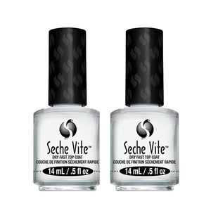 Seche Vite Dry Fast Top Coat for Nail Polish and Manicure, 0.5 oz, 2-pack
