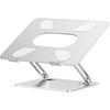 BoYata Laptop Stand, Laptop Holder, Multi-Angle Stand with Heat-Vent, Adjustable Notebook Stand for Laptop up to 17 inches, Compatible for MacBook Pro/Air, Surface Laptop, and so on (Space Gray) - Silver