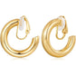 FAMARINE Clip on Earrings for Women, Chunky Chunky Tube Hoop Clip Earrings No Piercing Earrings