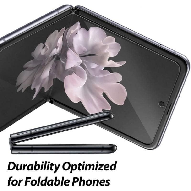 Buy now WHITESTONE DOME GLASS [1SET 4PCS] for Samsung Galaxy Z Flip 3 Premium Film Screen Protector Anti-Shock,HD Clear,Self Healing EPU Film for Galaxy Z Flip 3 at indiglob india