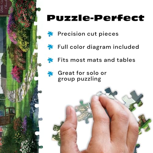 Buy now Buffalo Games – Little White Chapel Jigsaw Puzzle, 500 Piece Puzzle for Adults, Peaceful Church Landscape Art by Dominic Davison at indiglob india