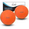 Massage Lacrosse Balls for Myofascial Release, Trigger Point Therapy, Muscle Knots, and Yoga Therapy. Set of 2 Firm Balls (Blue and Red) - Two Orange